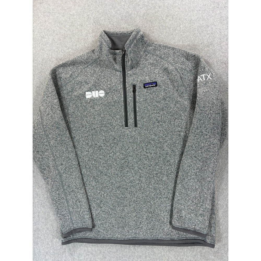 Patagonia Better Sweater 1/4 Zip Stitched Logo Pullover (Men's Large) Gray